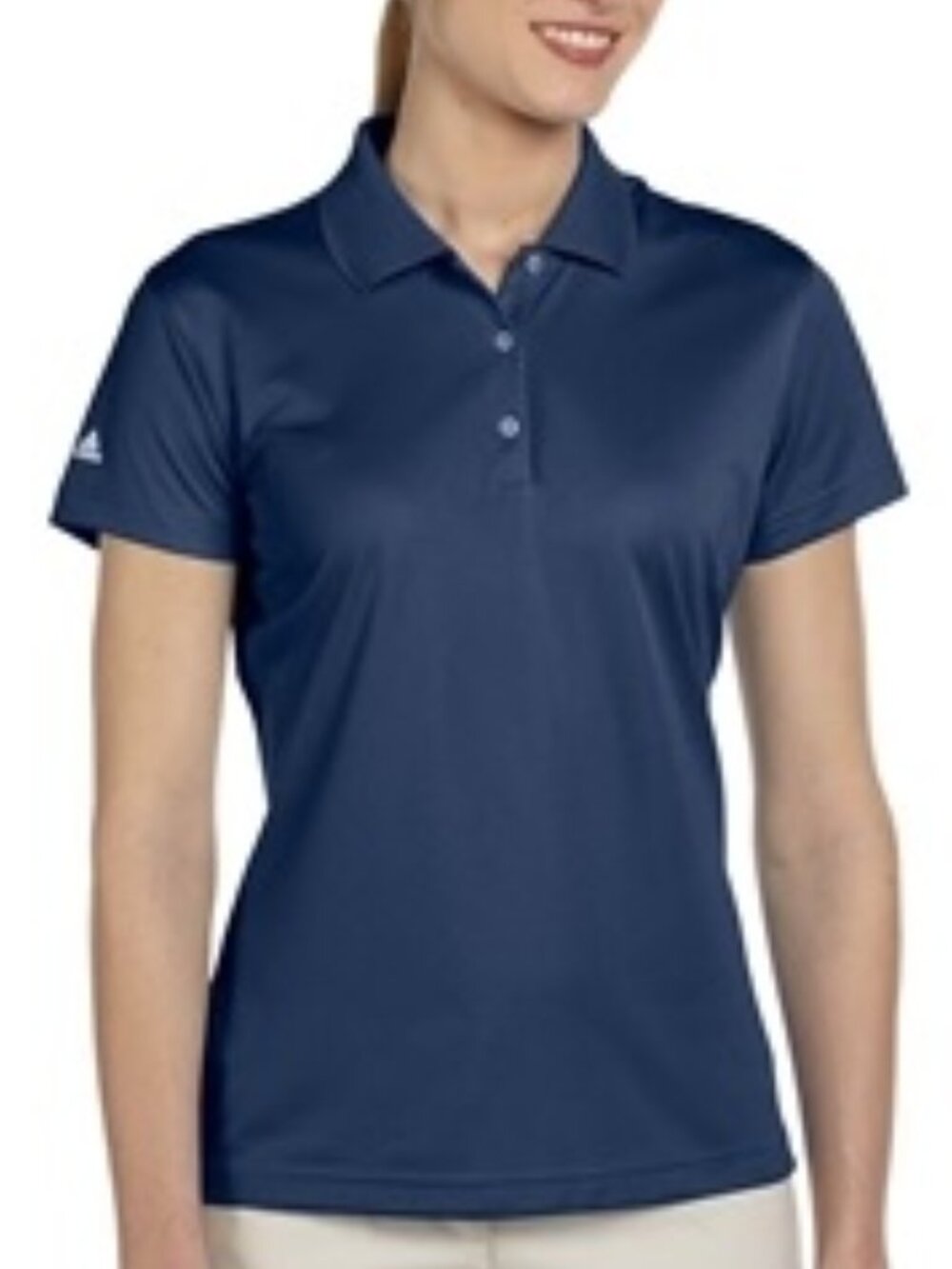 Adidas Golf A131 Women's Climalite Pique Polo Shirts Navy Marine  Size L (New)